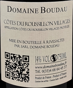 Domaine Boudau Tradition 2021 AC Cotes du Roussillon Villages, Rotwein, trocken, 0,75l
